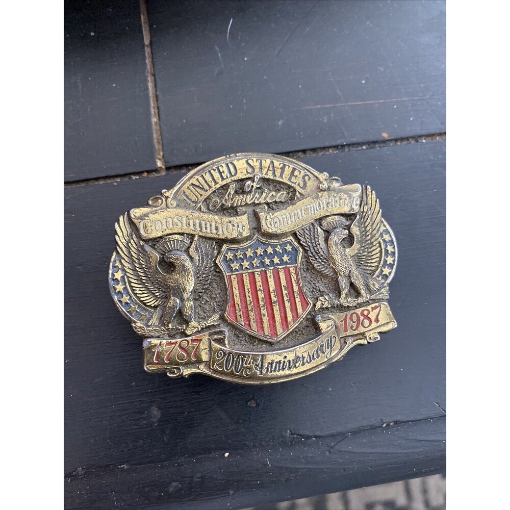 Belt Buckle United States Constitution Commemorative 200th Ann. 1787-1888 Ltd